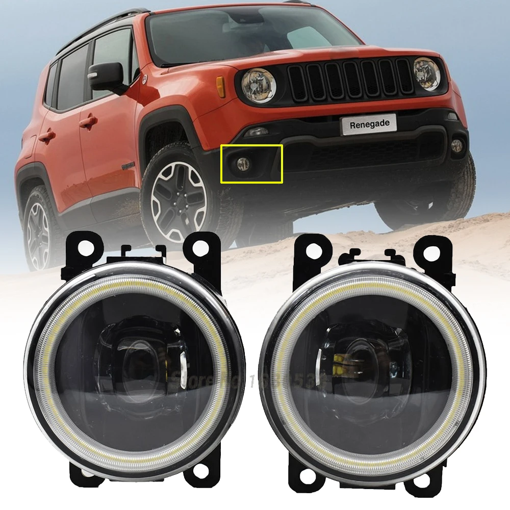 2PCS LED Angel Eye Fog Light Car Front Fog Lamp DRL For Jeep Cherokee KL 2014 -2016/ Compass 2017 / Renegade BU 2016 2017 2018 
2PCS LED Angel Eye Fog Light Car Front Fog Lamp DRL For Jeep Cherokee KL 2014 -2016/ Compass 2017 / Renegade BU 2016 2017 2018