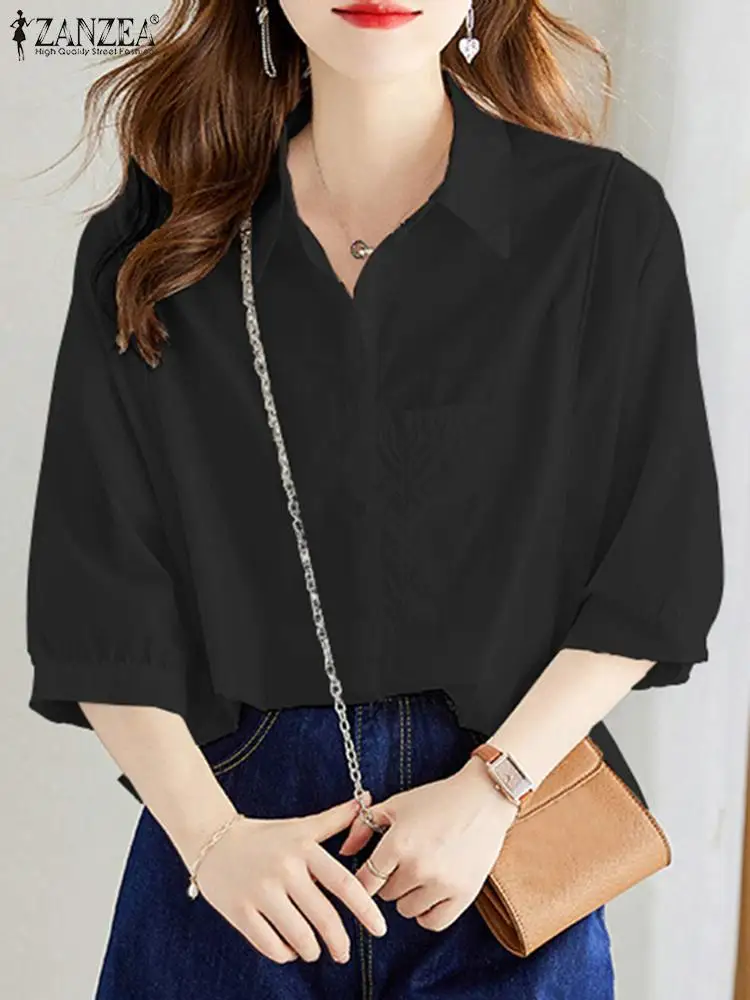 2023 ZANZEA Spring Women Blouse Fashion Lapel OL Work Shirt Casual Loose Buttons Blusas Female Autumn Solid Tops Oversize Tunic
2023 ZANZEA Spring Women Blouse Fashion Lapel OL Work Shirt Casual Loose Buttons Blusas Female Autumn Solid Tops Oversize Tunic