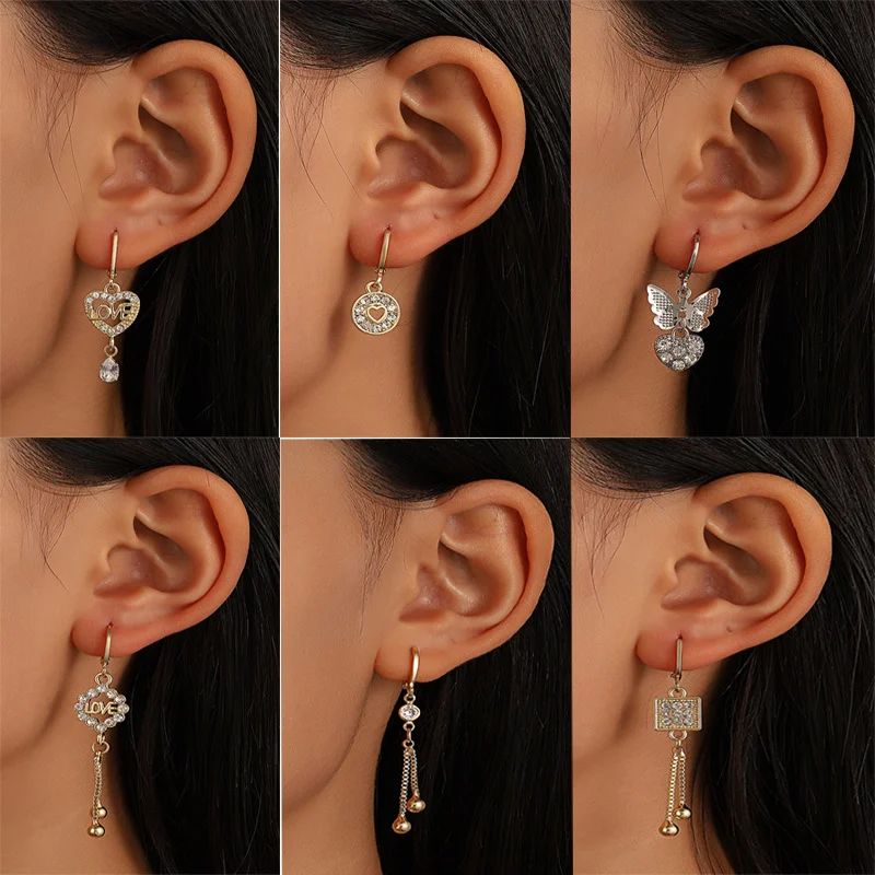 Ins New Fashion Luxury Zircon Tassel Earrings for Women Retro Geometric Letter Love Earrings Jewelry Accessories Birthday Gift
Ins New Fashion Luxury Zircon Tassel Earrings for Women Retro Geometric Letter Love Earrings Jewelry Accessories Birthday Gift