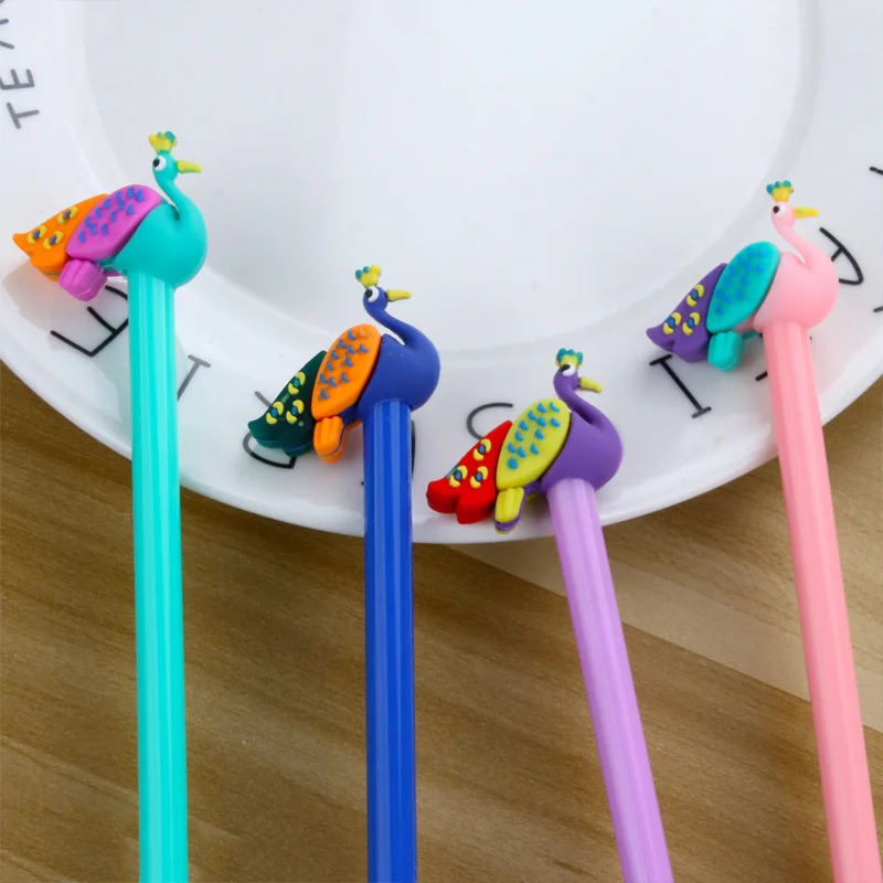 12/60 Pcs Cute Cartoon Peacock Gel Pen Creative Animal Black Water-based Pen Student Writing Stationery
12/60 Pcs Cute Cartoon Peacock Gel Pen Creative Animal Black Water-based Pen Student Writing Stationery