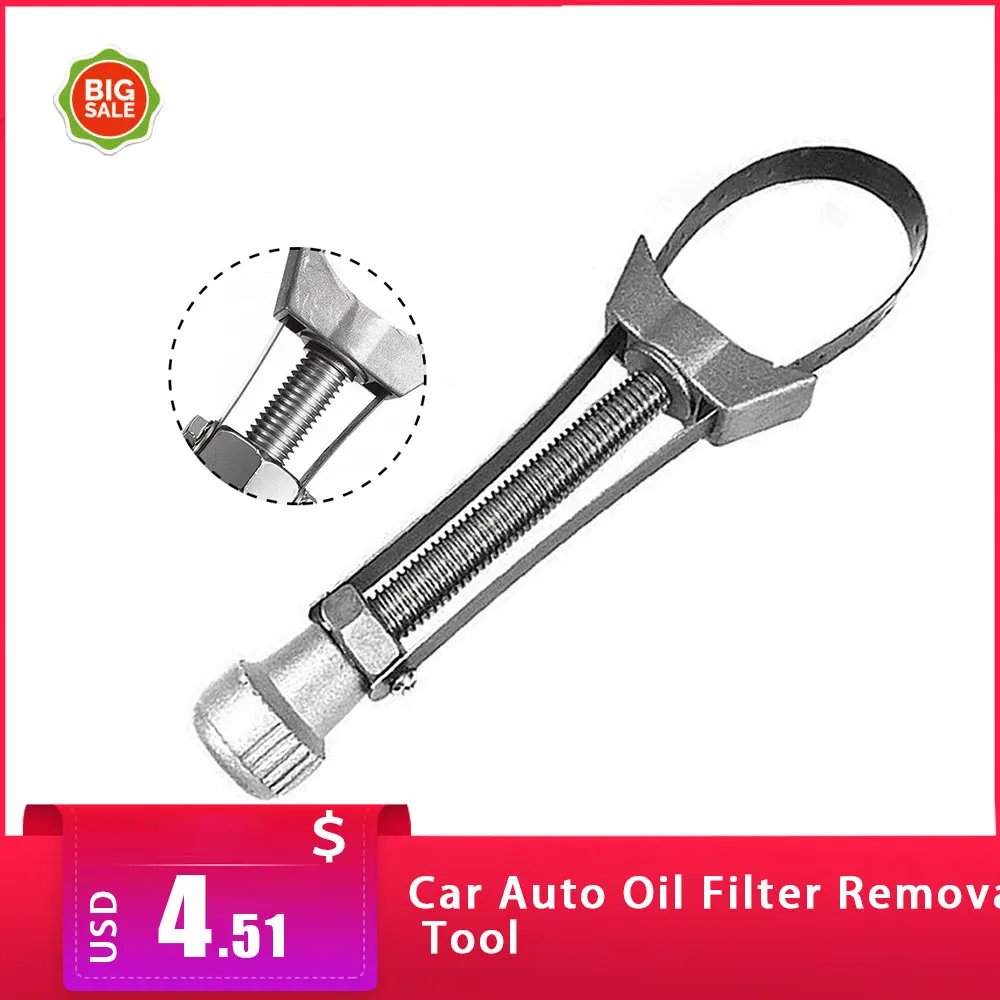 

Car Auto Oil Filter Removal Tool Cap Spanner Strap Wrench 60mm To 120mm Diameter Adjustable for Honda Yamaha Suzuki Repair Tool