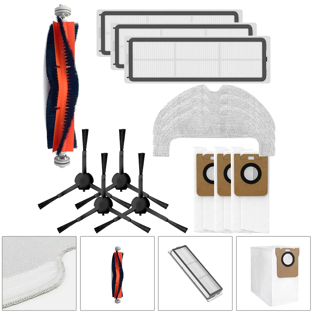 Vacuum Cleaner Spare Parts Main Roller Brush Side Brush Filter Mop Cloth Kit For Ultra STYTJ05ZHMHW Vacuum Cleaner Accessories
Vacuum Cleaner Spare Parts Main Roller Brush Side Brush Filter Mop Cloth Kit For Ultra STYTJ05ZHMHW Vacuum Cleaner Accessories