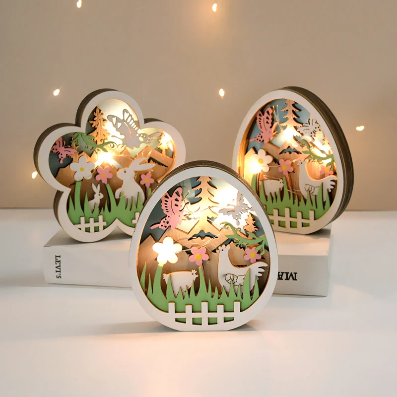 2022 New Easter Decorations Home Wooden Easter Bunny LED Light Easter Egg Lamp Festival Party Gifts Baby Shower Table Ornaments
2022 New Easter Decorations Home Wooden Easter Bunny LED Light Easter Egg Lamp Festival Party Gifts Baby Shower Table Ornaments