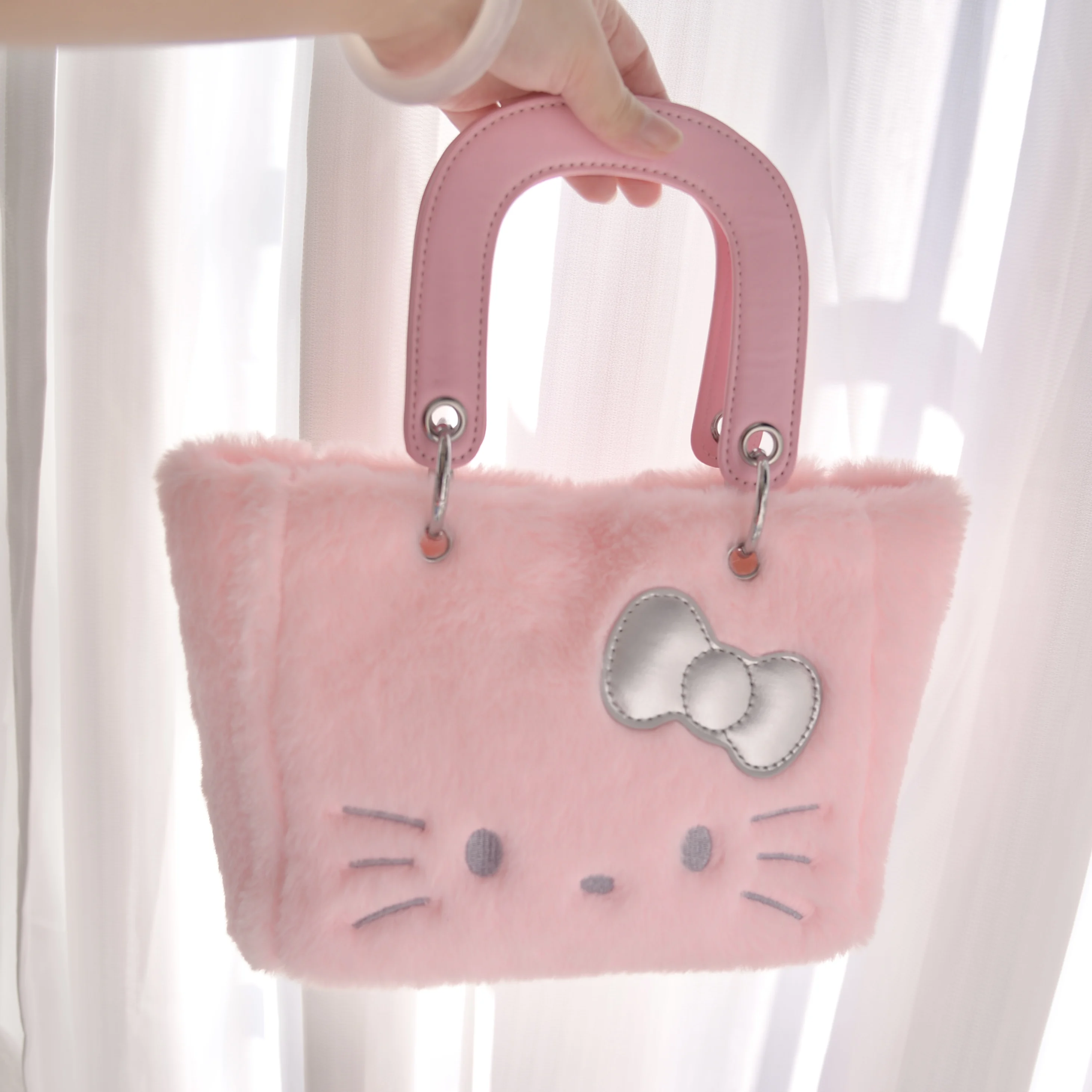 Sanrio Hello Kitty розовая сумка на 50-летие такая же мягкая Fury милая женская специальный