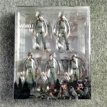 1/18 Scale World War Ii National Defense Force Camouflage Soldier 3.75 Movable Doll&Weapon Prop&Hat Model Display Toy