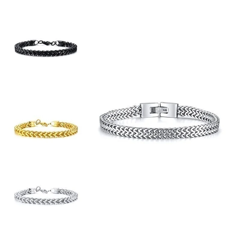 3 Colors High Polished Stainless Steel Bracelet for Men Hip Hop Punk Charm Bracelet Personalized Hand Jewelry Gifts New
3 Colors High Polished Stainless Steel Bracelet for Men Hip Hop Punk Charm Bracelet Personalized Hand Jewelry Gifts New