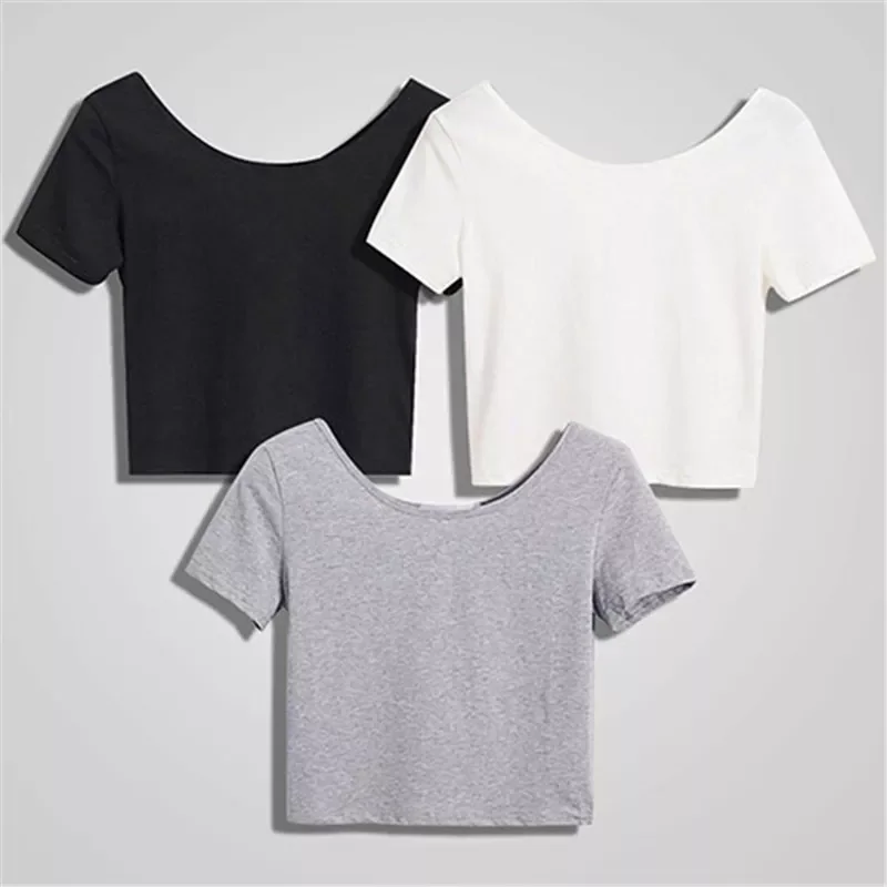 2023NEW Summer Fashion Tees Crop Top Women Tshirt Solid Color O-Neck Short Sleeve Female T-shirt Tops Sexy Cropped T Shirt Femme
2023NEW Summer Fashion Tees Crop Top Women Tshirt Solid Color O-Neck Short Sleeve Female T-shirt Tops Sexy Cropped T Shirt Femme