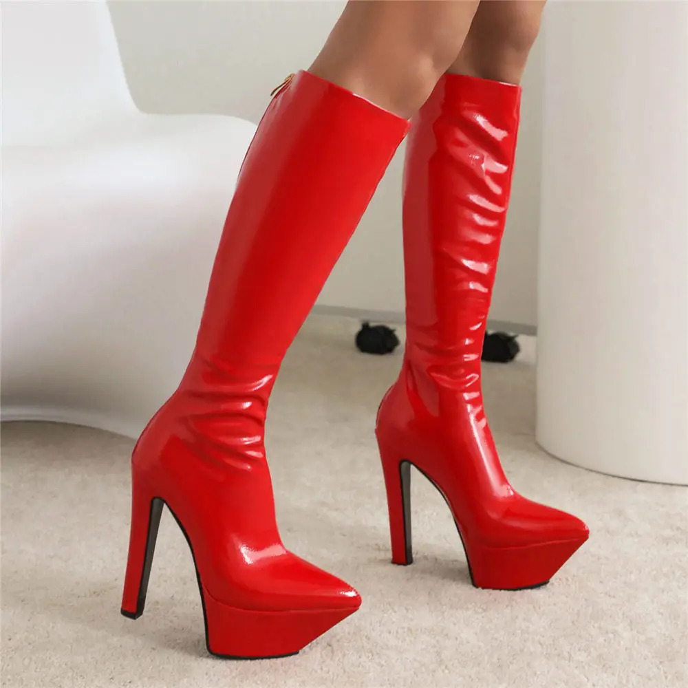 Big Size 43 Sexy Top Quality Winter Women's Modern Platform Boots Shoes Pointed Toe High Heels Knee High Party Boot
Big Size 43 Sexy Top Quality Winter Women's Modern Platform Boots Shoes Pointed Toe High Heels Knee High Party Boot