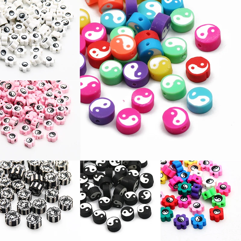 Colored Flower Round Tai Chi Polymer Clay Beads Loose Beads For Jewelry Making DIY Chains Earrings Necklace Bracelet Accessories
Colored Flower Round Tai Chi Polymer Clay Beads Loose Beads For Jewelry Making DIY Chains Earrings Necklace Bracelet Accessories
