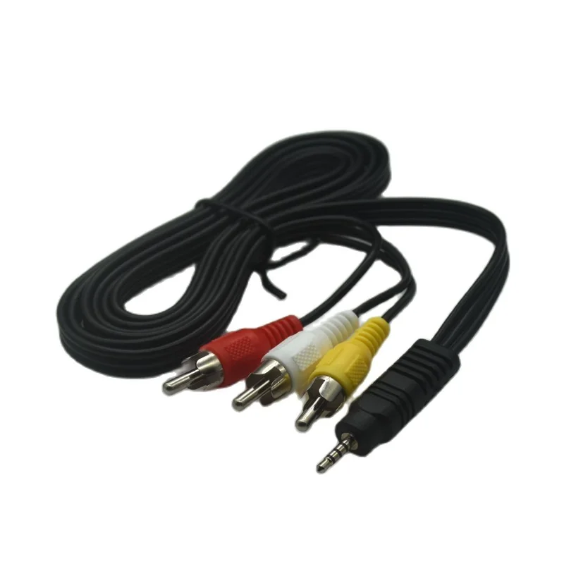 

2.5mm Jack To 3 X RCA Phono Lead Audio / Video AV Cable 2.5mm To AV Video Cable For Net Media Player 1.5m