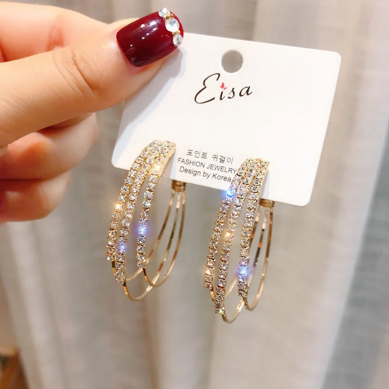 Zircon Round Earrings Fashion Rhinestone Jewelry For Women Best Gifts 2022 New In Korean Trendy Multi-layer Design Accessories
Zircon Round Earrings Fashion Rhinestone Jewelry For Women Best Gifts 2022 New In Korean Trendy Multi-layer Design Accessories