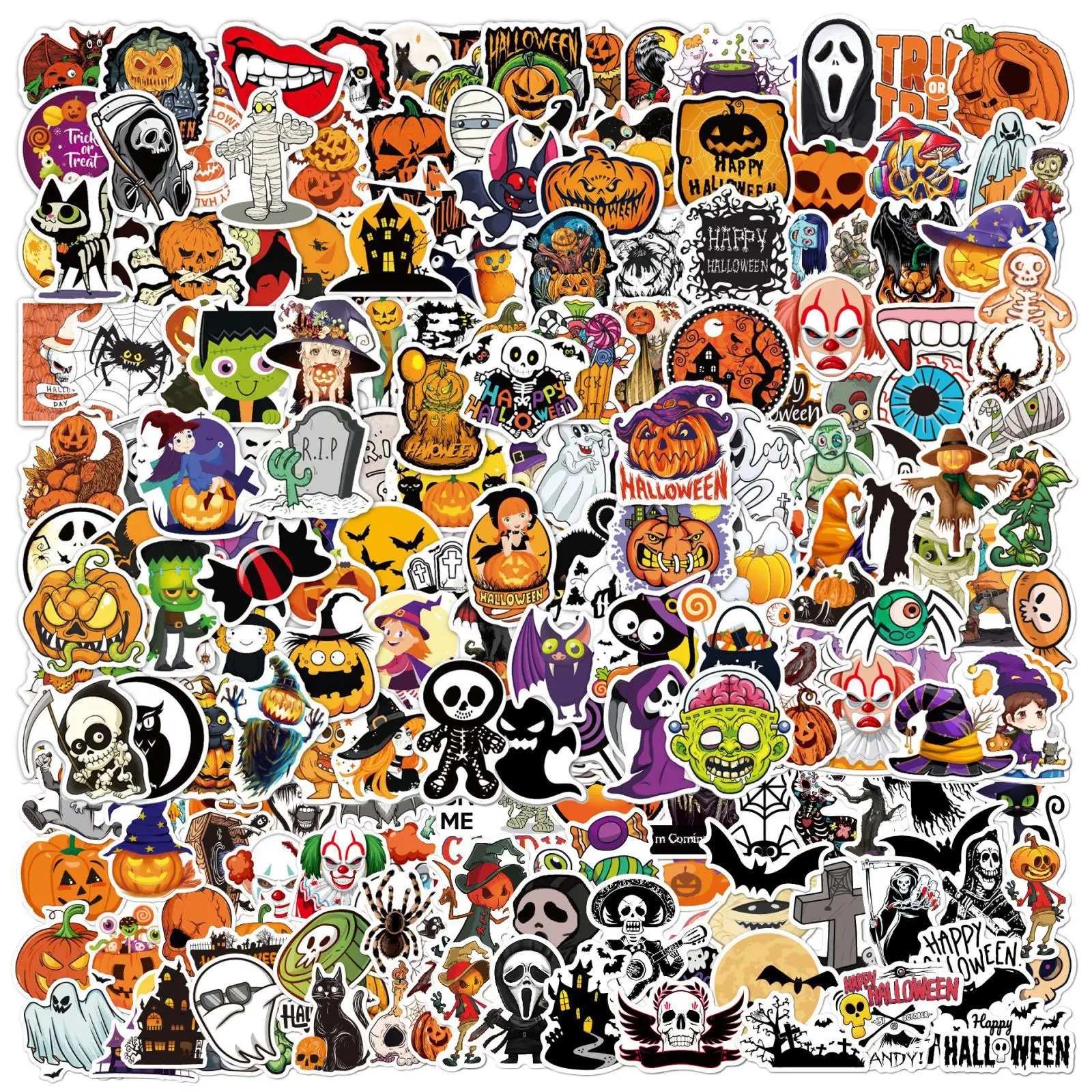 New Pumpkin Stickers 50 Cartoon Holiday Ghost Horror Graffiti Decoration Skateboard Luggage Halloween Stickers
New Pumpkin Stickers 50 Cartoon Holiday Ghost Horror Graffiti Decoration Skateboard Luggage Halloween Stickers