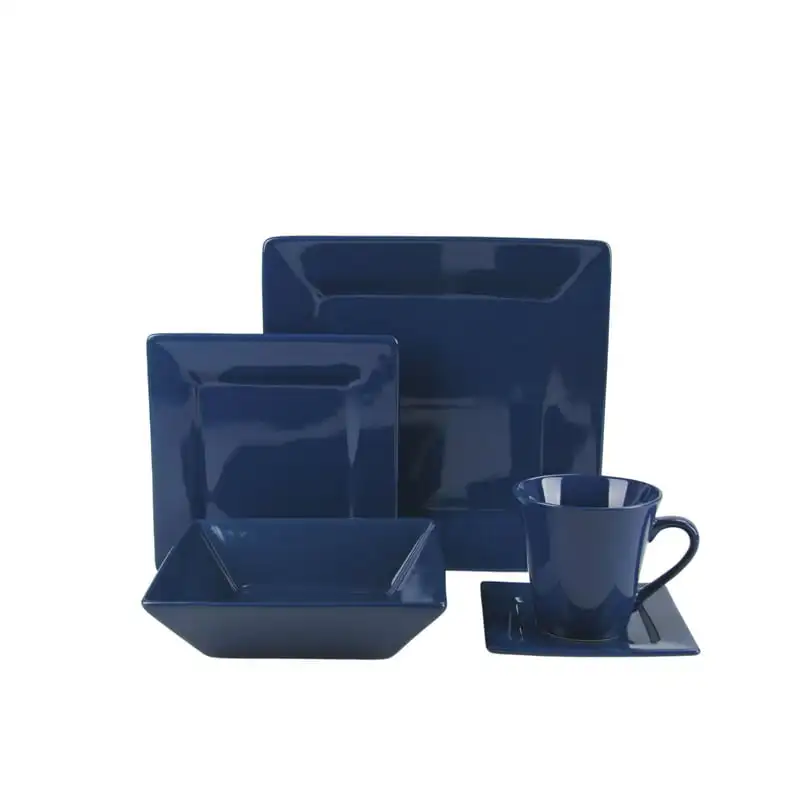 2023 New Square 30 Piece Stoneware Dinnerware Set - Dark Blue Dinnerware Set Kitchen Accessories Dining Table Set Plates and Bow
2023 New Square 30 Piece Stoneware Dinnerware Set - Dark Blue Dinnerware Set Kitchen Accessories Dining Table Set Plates and Bow