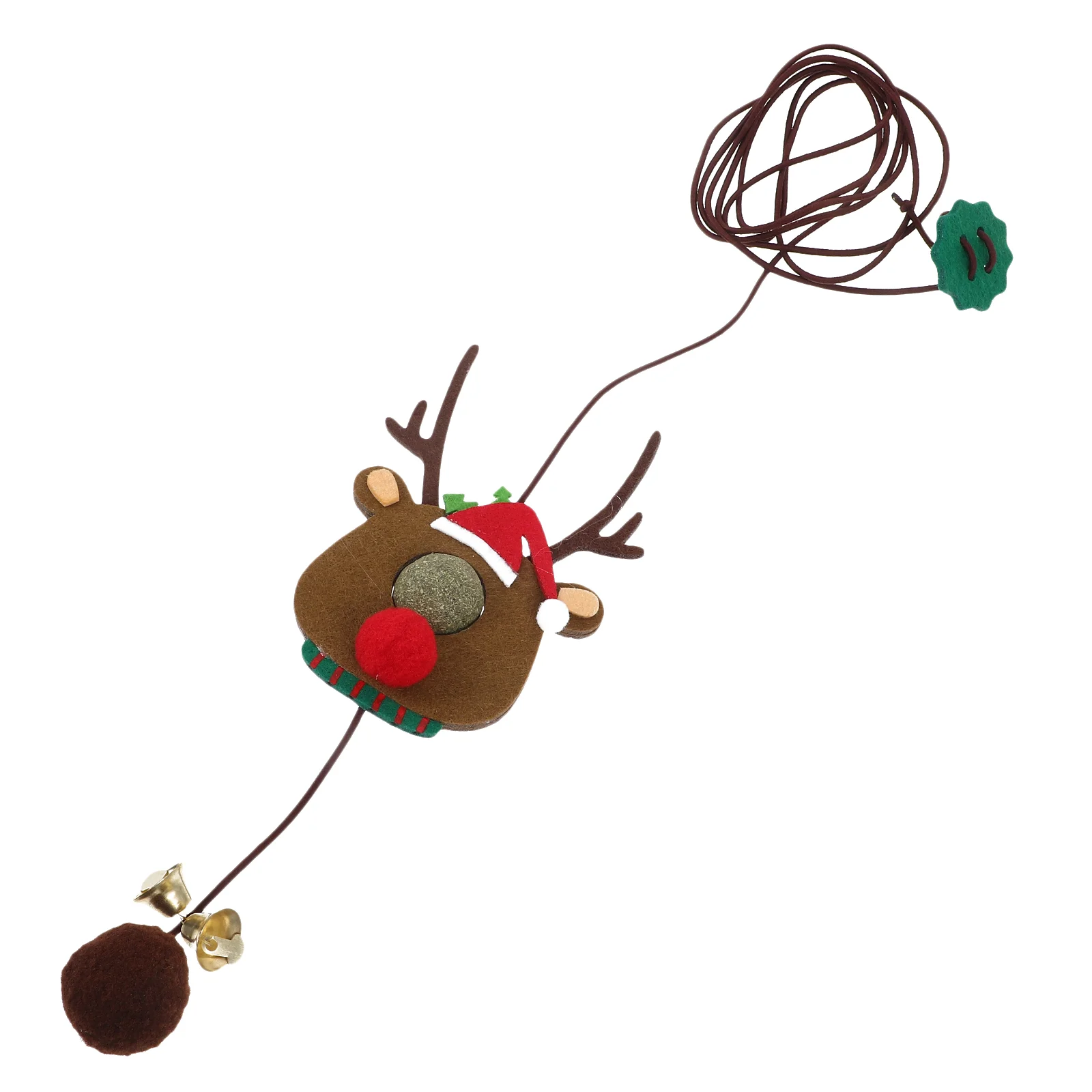 Hanging Door Cat Toy Elastic Cord Bell Pendant Toy Xmas Style Sticky Cat Toy 
Hanging Door Cat Toy Elastic Cord Bell Pendant Toy Xmas Style Sticky Cat Toy