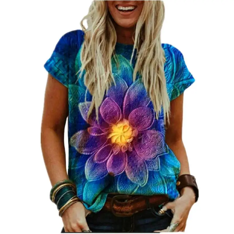 Casual 3XL Plus Size Women 2021 Summer T Shirt Fashion Floral Print Loose Casual Tops Tee Ladies O-Neck Short Sleeve Streetwear
Casual 3XL Plus Size Women 2021 Summer T Shirt Fashion Floral Print Loose Casual Tops Tee Ladies O-Neck Short Sleeve Streetwear
