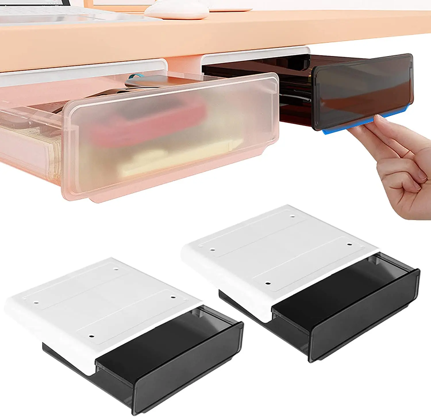 Under Desk Drawer Organizer, Self-adhesive Desk Storage Organizer Pencil Tray School
Under Desk Drawer Organizer, Self-adhesive Desk Storage Organizer Pencil Tray School
