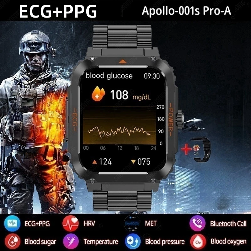

Новинка 2023, Смарт-часы с ЭКГ + ППГ, Bluetooth, вызовы, спортивные Смарт-часы с измерением уровня кислорода в крови и кровяного давления, часы HRV, умные часы для мужчин