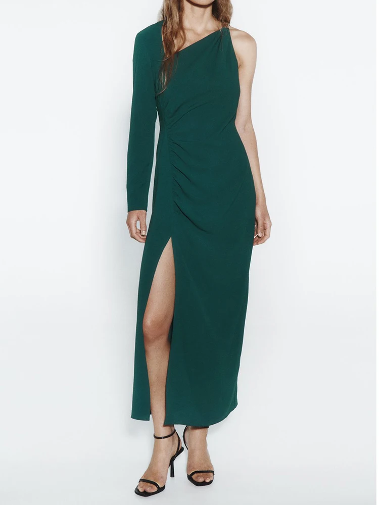 Irregular Elegant Midi Dresses For Women 2023 Long Sleeve Zipper Pleated A Line Solid Robe Fashion Party Dresses Female 2023 New
Irregular Elegant Midi Dresses For Women 2023 Long Sleeve Zipper Pleated A Line Solid Robe Fashion Party Dresses Female 2023 New