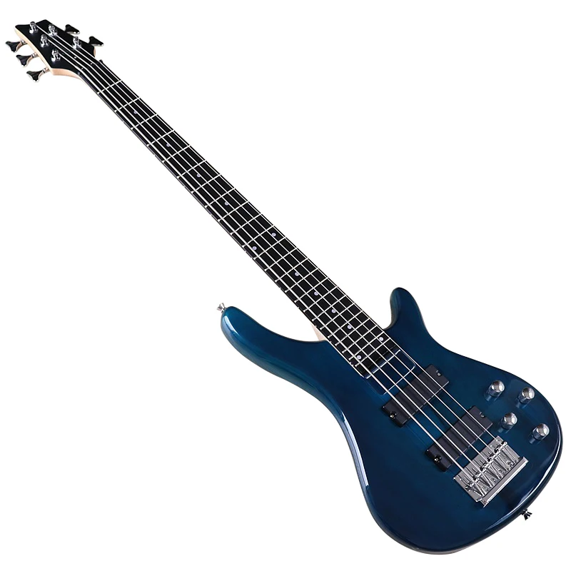 High Gloss Finish 43 Inch Electric Bass Guitar Active 5 Strings Blue Okoume Wood Body Bass Guitar With Pick Up
High Gloss Finish 43 Inch Electric Bass Guitar Active 5 Strings Blue Okoume Wood Body Bass Guitar With Pick Up