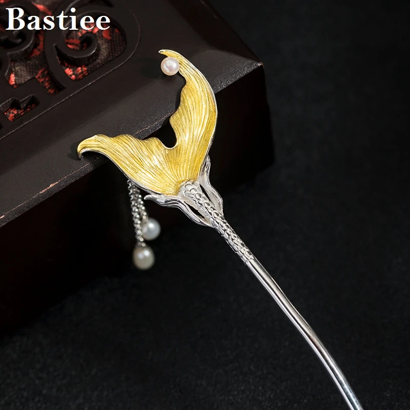 Bastiee S925 Silver Hair Pin Beauty Fish Tail Hairpin Retro Step Shake Hanfu Accessory Tassel Pendant Pasador Para El Cabello
Bastiee S925 Silver Hair Pin Beauty Fish Tail Hairpin Retro Step Shake Hanfu Accessory Tassel Pendant Pasador Para El Cabello