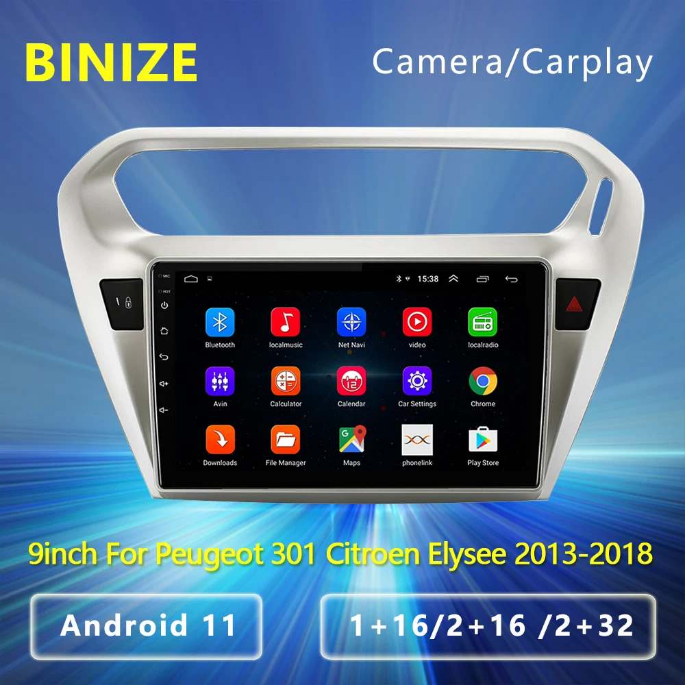 Автомагнитола Carplay, 2 Din, Android 10,1, стерео, GPS, Wi-Fi, FM для Peugeot 301, Citroen Elysee 2013-2018, 9 дюймов, HD, видео, мультимедийный плеер
Автомагнитола Carplay, 2 Din, Android 10,1, стерео, GPS, Wi-Fi, FM для Peugeot 301, Citroen Elysee 2013-2018, 9 дюймов, HD, видео, мультимедийный плеер