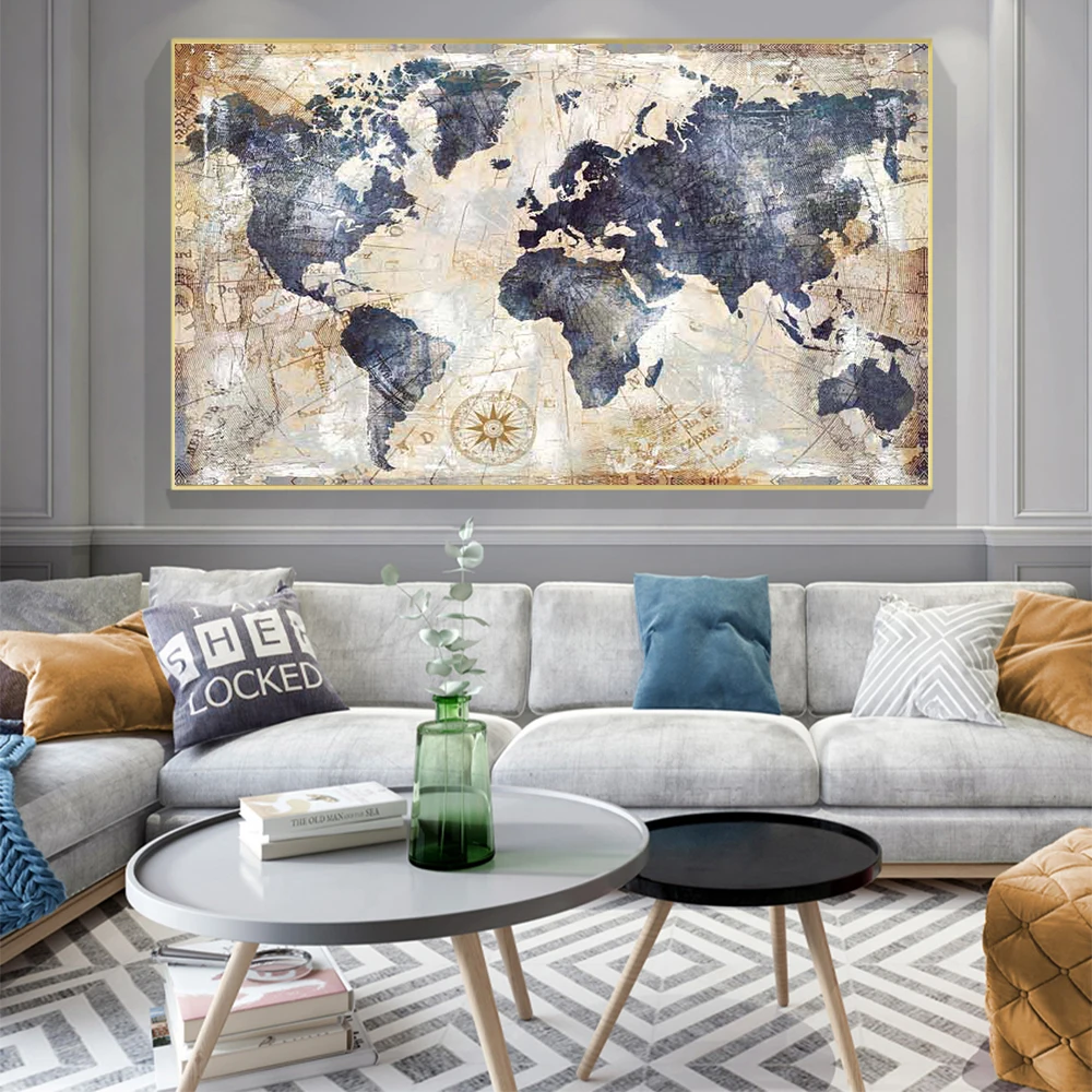 World Map Canvas Paintings Wall Art Posters And Prints HD Print Large Size Painting Modern Picture For Living Room Decoration
World Map Canvas Paintings Wall Art Posters And Prints HD Print Large Size Painting Modern Picture For Living Room Decoration
