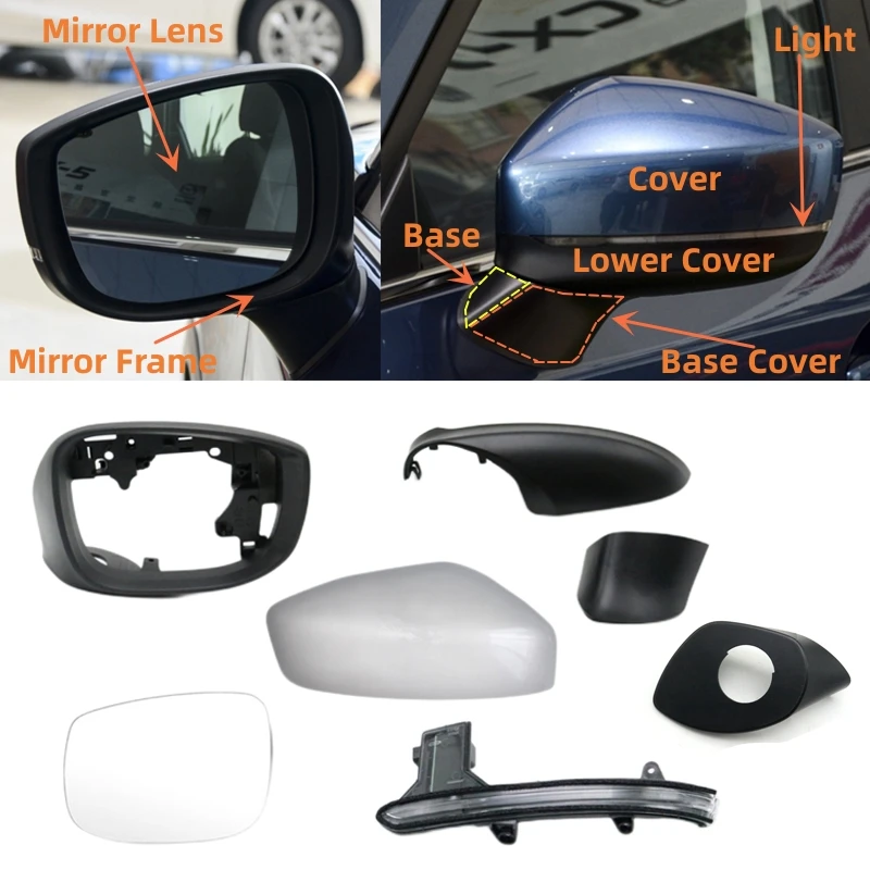 Car Exterior Door Side Rearview Mirror Heated Lens Turn Signal Light Lower Base Cover Frame For Mazda CX-5 CX5 II KF 2017-2022
Car Exterior Door Side Rearview Mirror Heated Lens Turn Signal Light Lower Base Cover Frame For Mazda CX-5 CX5 II KF 2017-2022