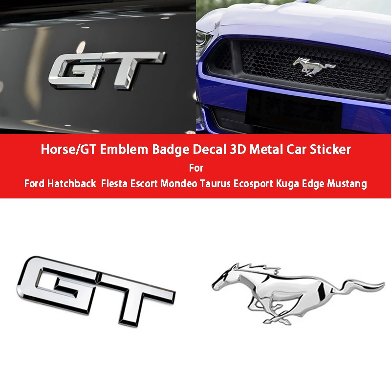 GT/Horse Logo 3D Metal Car Auto Front Hood Grille Emblem Badge Decal Car Sticker For Ford Mondeo Taurus Kuga Edge Mustang
GT/Horse Logo 3D Metal Car Auto Front Hood Grille Emblem Badge Decal Car Sticker For Ford Mondeo Taurus Kuga Edge Mustang
