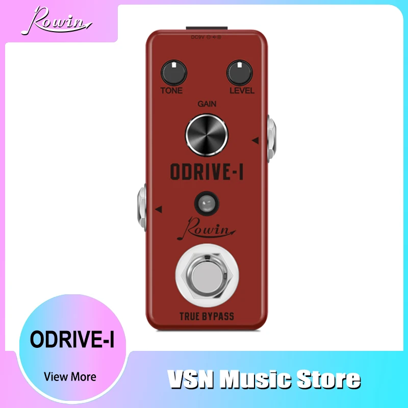 

Rowin Guitar Overdrive Pedal Analog Classic Blues Odrive-1 Effect Pedals Mini Size True Bypass LEF-302A