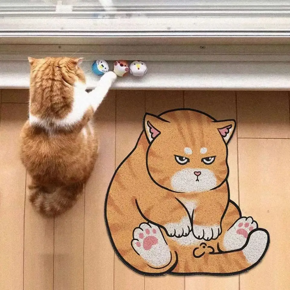Cartoon Doormats Orange Cat For Home Bathroom Living Room Entrance Door Floor Stair Kitchen Bedroom Hallway Pvc Non-Slip Clean
Cartoon Doormats Orange Cat For Home Bathroom Living Room Entrance Door Floor Stair Kitchen Bedroom Hallway Pvc Non-Slip Clean