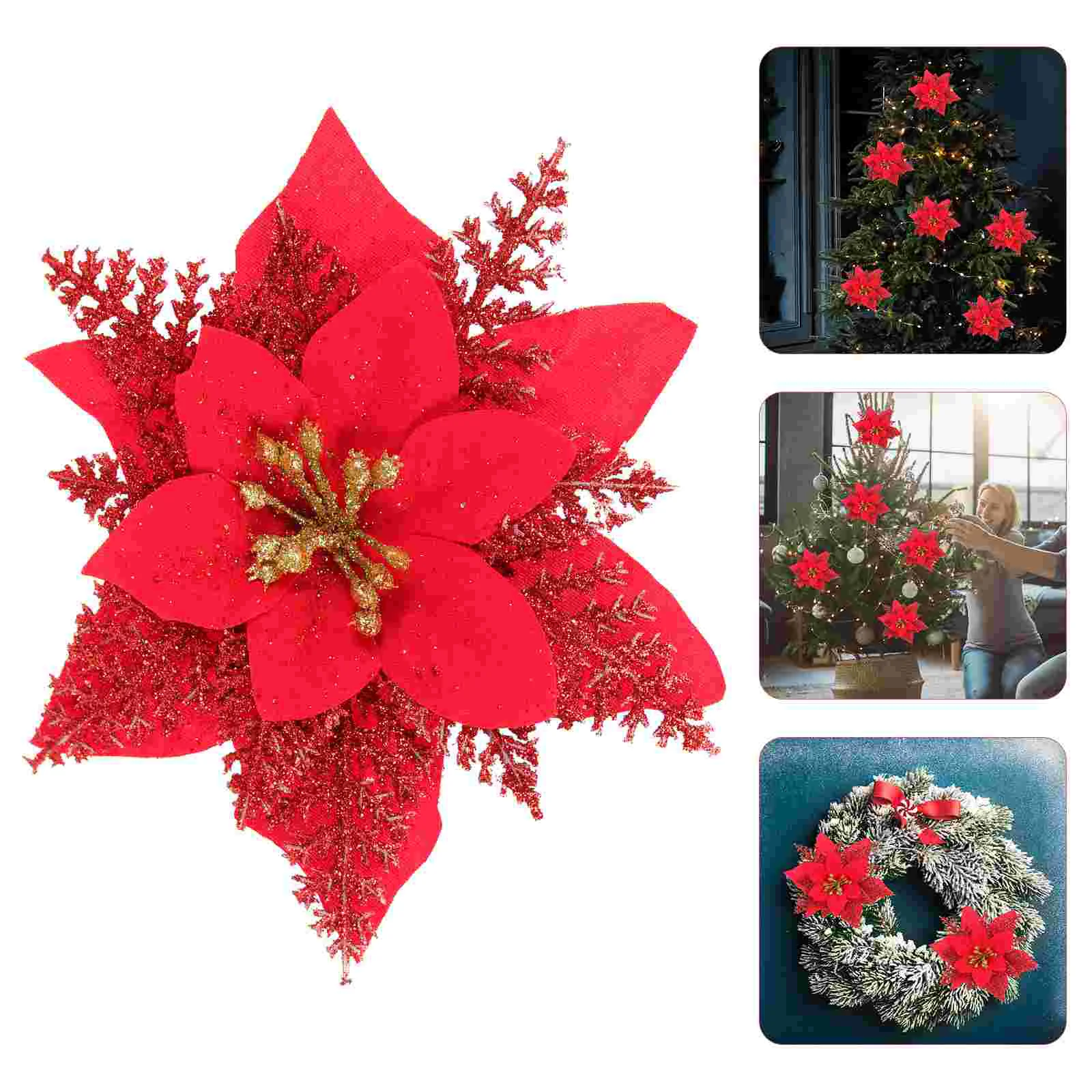 Christmas Poinsettia Flower Artificial Decor Tree Poinsettias Fake Diy Forwreath Ornament Ornaments Crafting Silk Small Crafts
Christmas Poinsettia Flower Artificial Decor Tree Poinsettias Fake Diy Forwreath Ornament Ornaments Crafting Silk Small Crafts