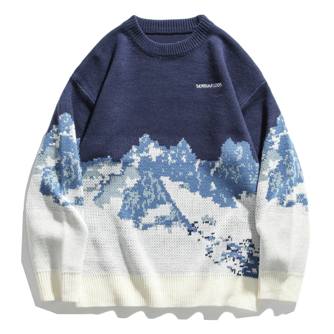 Hip Hop Streetwear Snow Mountain Knitted Sweater Men Women Autumn Harajuku Sweater Oversize Loose Pullover Men Clothing Outwear
Hip Hop Streetwear Snow Mountain Knitted Sweater Men Women Autumn Harajuku Sweater Oversize Loose Pullover Men Clothing Outwear