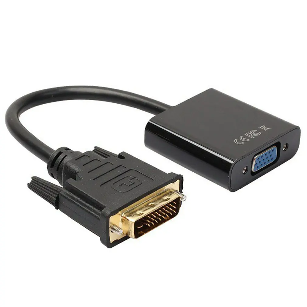 Full HD 1080P DVI-D DVI To VGA Adapter Video Cable Converter 24+1 25Pin to 15Pin Cable Converter for PC Computer Monitor
Full HD 1080P DVI-D DVI To VGA Adapter Video Cable Converter 24+1 25Pin to 15Pin Cable Converter for PC Computer Monitor