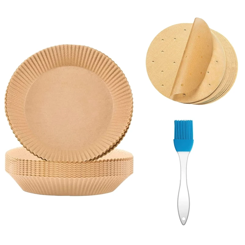 150 Pcs 6.3 Inch Air Fryer Disposable Paper Liner Wood Pulp Paper Steamer Paper For Air Fryer Steaming Basket With Brush
150 Pcs 6.3 Inch Air Fryer Disposable Paper Liner Wood Pulp Paper Steamer Paper For Air Fryer Steaming Basket With Brush