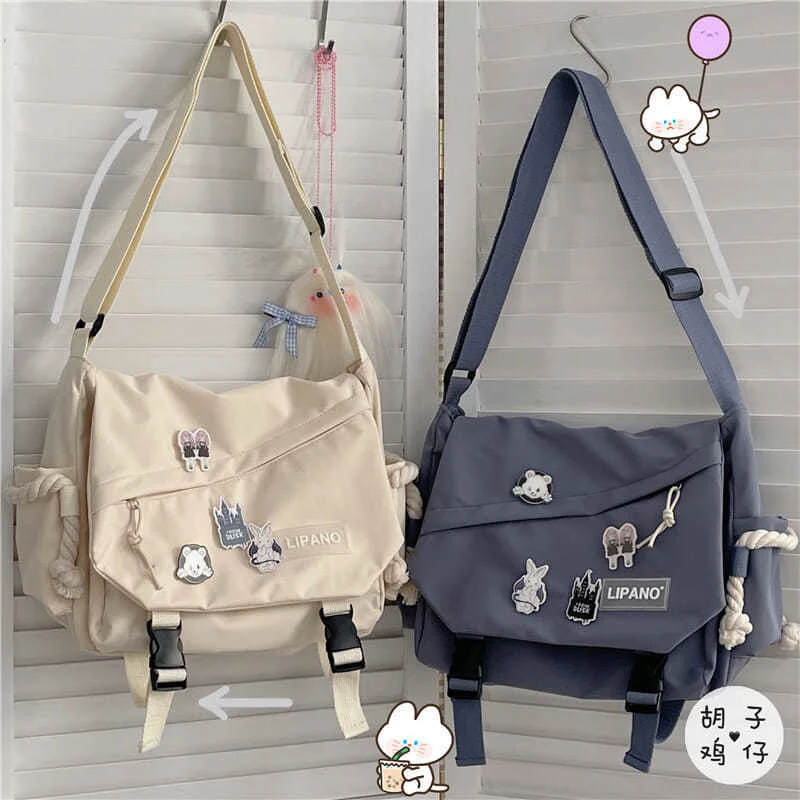 Nylon Handbags Shoulder Bag Large Capacity Crossbody Bags for Teenager Girls Men Harajuku Messenger Bag Student School Bags Sac
Nylon Handbags Shoulder Bag Large Capacity Crossbody Bags for Teenager Girls Men Harajuku Messenger Bag Student School Bags Sac