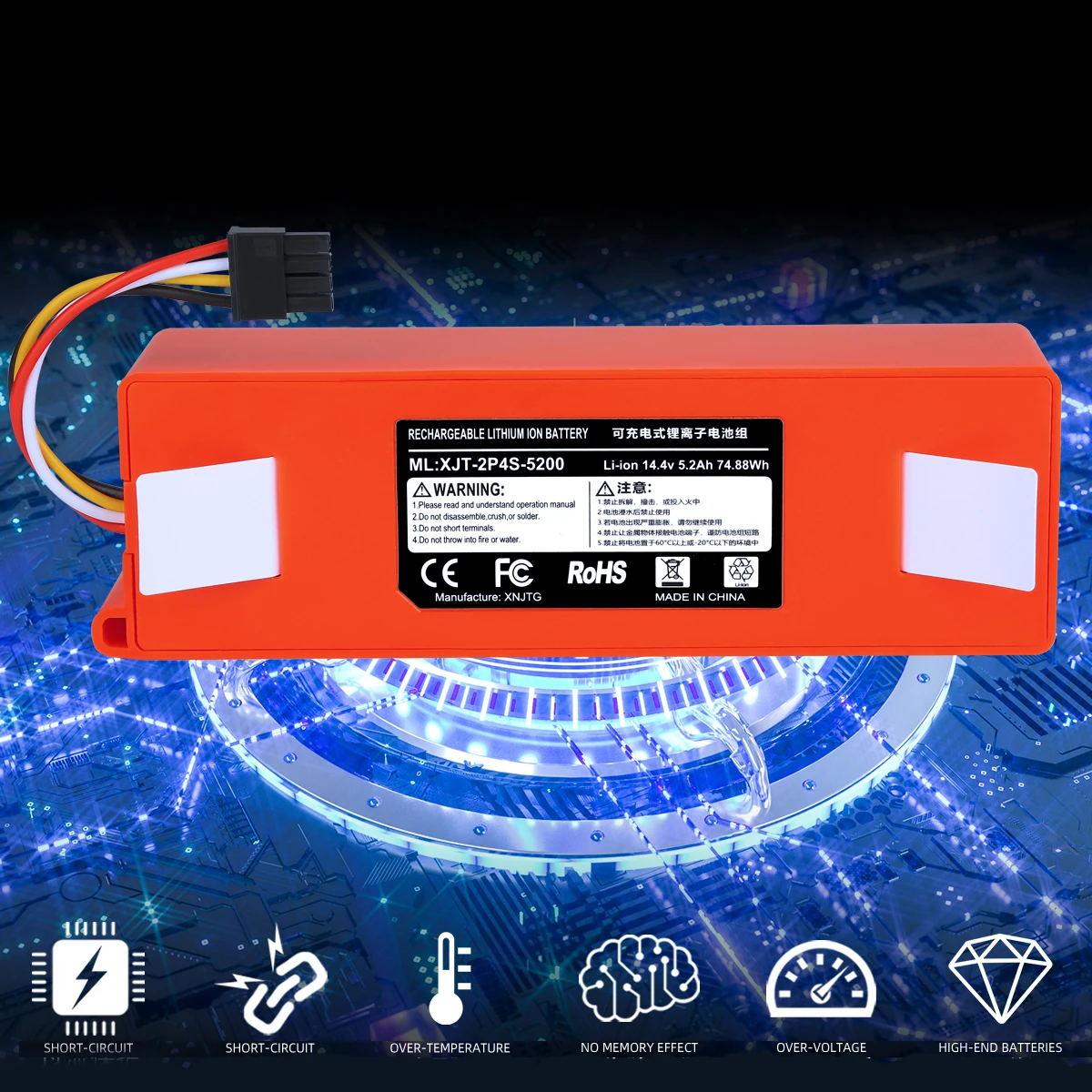 Vacuum cleaner Replacement Battery for Xiaomi Robot Roborock S50 S51 S55 Accessory Spare Parts li-ion battery 6500mAh & 5200mAh
Vacuum cleaner Replacement Battery for Xiaomi Robot Roborock S50 S51 S55 Accessory Spare Parts li-ion battery 6500mAh & 5200mAh