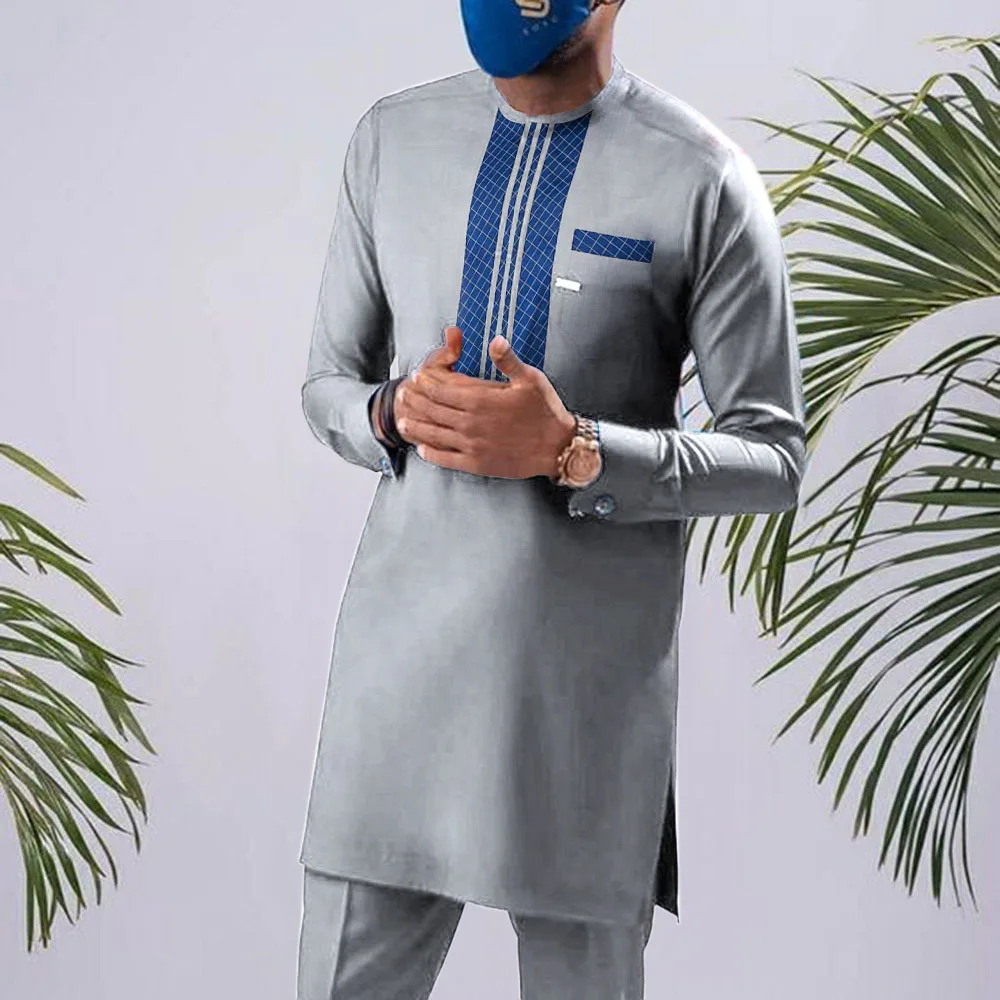 Dashiki African Men Clothing Social Party Suit Grey Gentleman Top Pant 2 Pieces Outfit Set African Clothing for Man (M-4XL)
Dashiki African Men Clothing Social Party Suit Grey Gentleman Top Pant 2 Pieces Outfit Set African Clothing for Man (M-4XL)