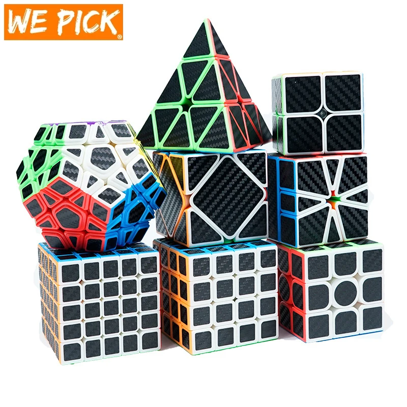 Профессиональный магический куб Moyu Meilong 3x3x3 4x4x4 наклейка из углеродного волокна