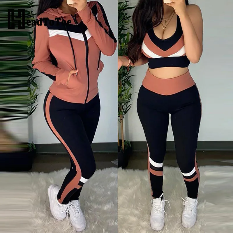 Colorblock Crop Top & High Waist Pants & Hooded Coat Set Casual Women 3 Piece Set Outfits
Colorblock Crop Top & High Waist Pants & Hooded Coat Set Casual Women 3 Piece Set Outfits