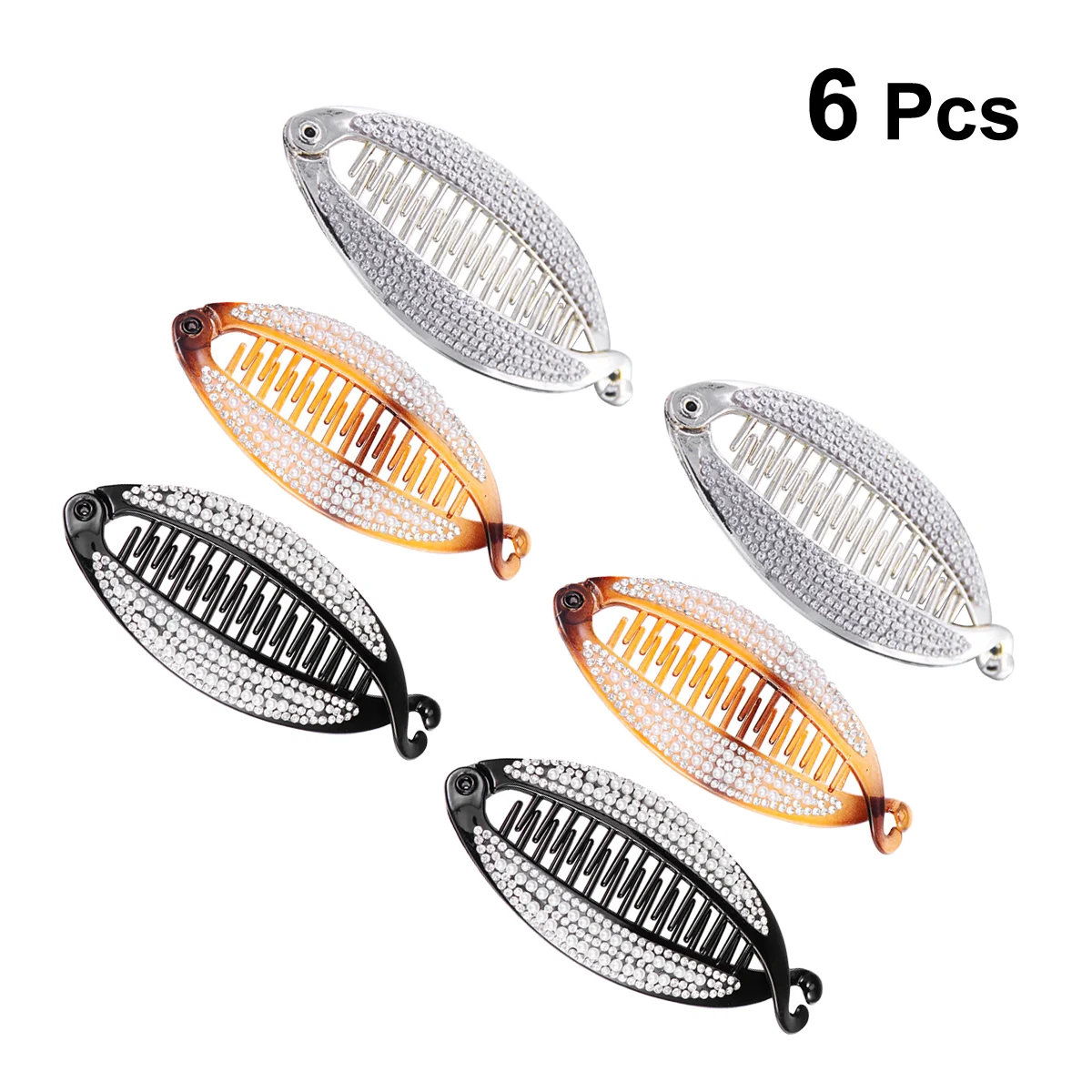 6pcs Banana Hair Clip Rhinestone Hair Clips Rounded Edges Hair Comb Pearl Hair Barrette Shell Hair Accessories
6pcs Banana Hair Clip Rhinestone Hair Clips Rounded Edges Hair Comb Pearl Hair Barrette Shell Hair Accessories