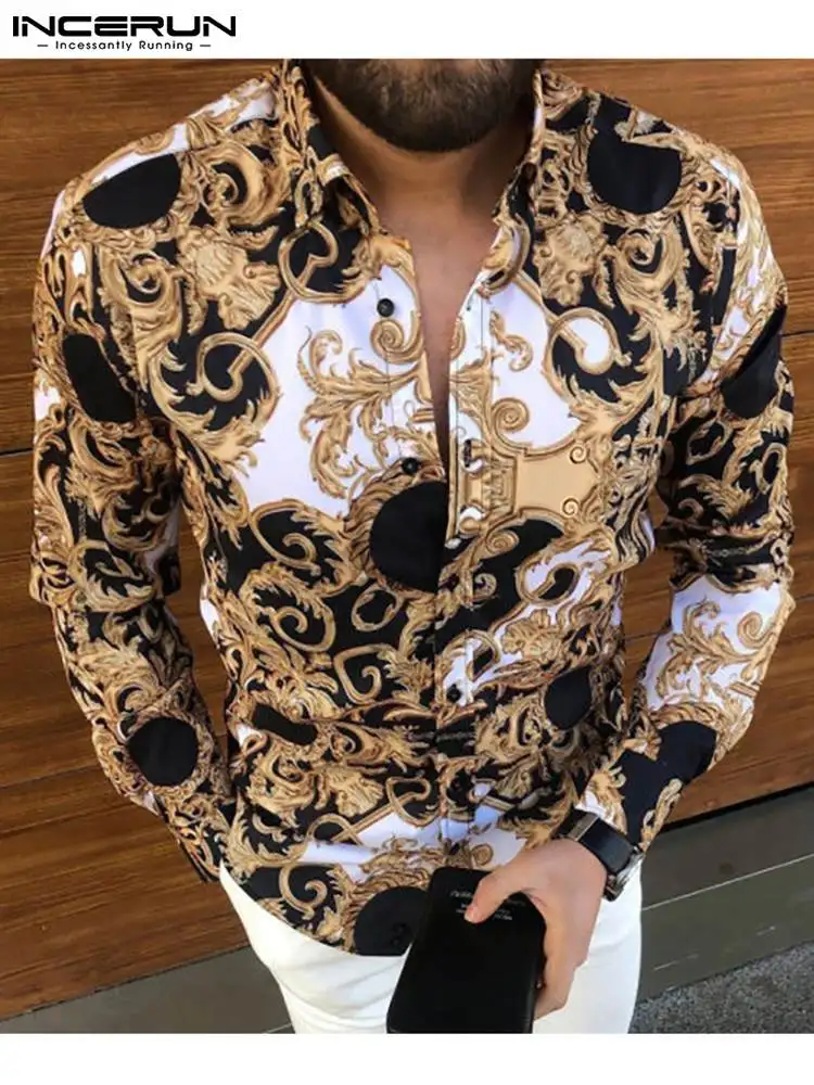 INCERUN Men Shirt Brand Streetwear Printing Turn Down Collar Long Sleeve Button Casual Camisas 2022 Fashion Men Clothing S-3XL
INCERUN Men Shirt Brand Streetwear Printing Turn Down Collar Long Sleeve Button Casual Camisas 2022 Fashion Men Clothing S-3XL