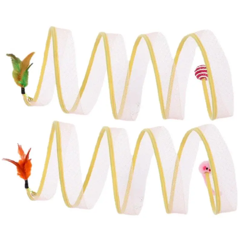 Folded Cat Tunnel S Shape Cat Tunnel Small Animal Tubes Interactive Toy With Balls And Crinkle Peek Hole Toy Ball For Cats Puppy
Folded Cat Tunnel S Shape Cat Tunnel Small Animal Tubes Interactive Toy With Balls And Crinkle Peek Hole Toy Ball For Cats Puppy