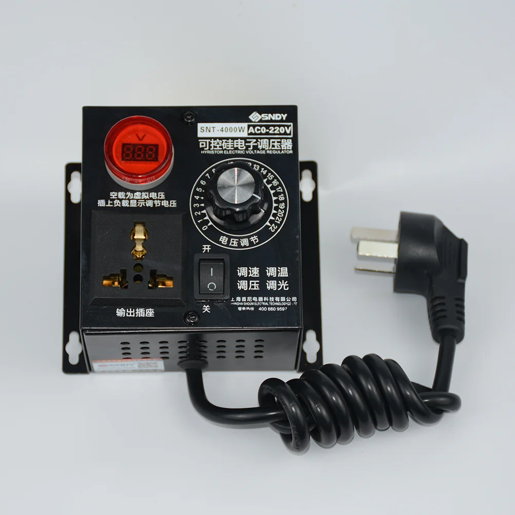 220V 4KW AC Motor Governor Fan Switch Temperature Adjustment Dimming Band Voltmeter SCR Electronic Regulator with AU Plug
220V 4KW AC Motor Governor Fan Switch Temperature Adjustment Dimming Band Voltmeter SCR Electronic Regulator with AU Plug