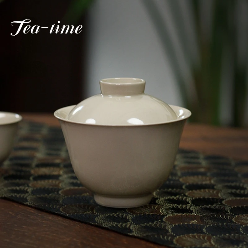 140ml Retro Plant Ash Glaze Ceramic Gaiwan Japanese Style Boutique Hand Grab Bowl Tea Maker Tea Tureen Retro Kung Fu Teaware 
140ml Retro Plant Ash Glaze Ceramic Gaiwan Japanese Style Boutique Hand Grab Bowl Tea Maker Tea Tureen Retro Kung Fu Teaware
