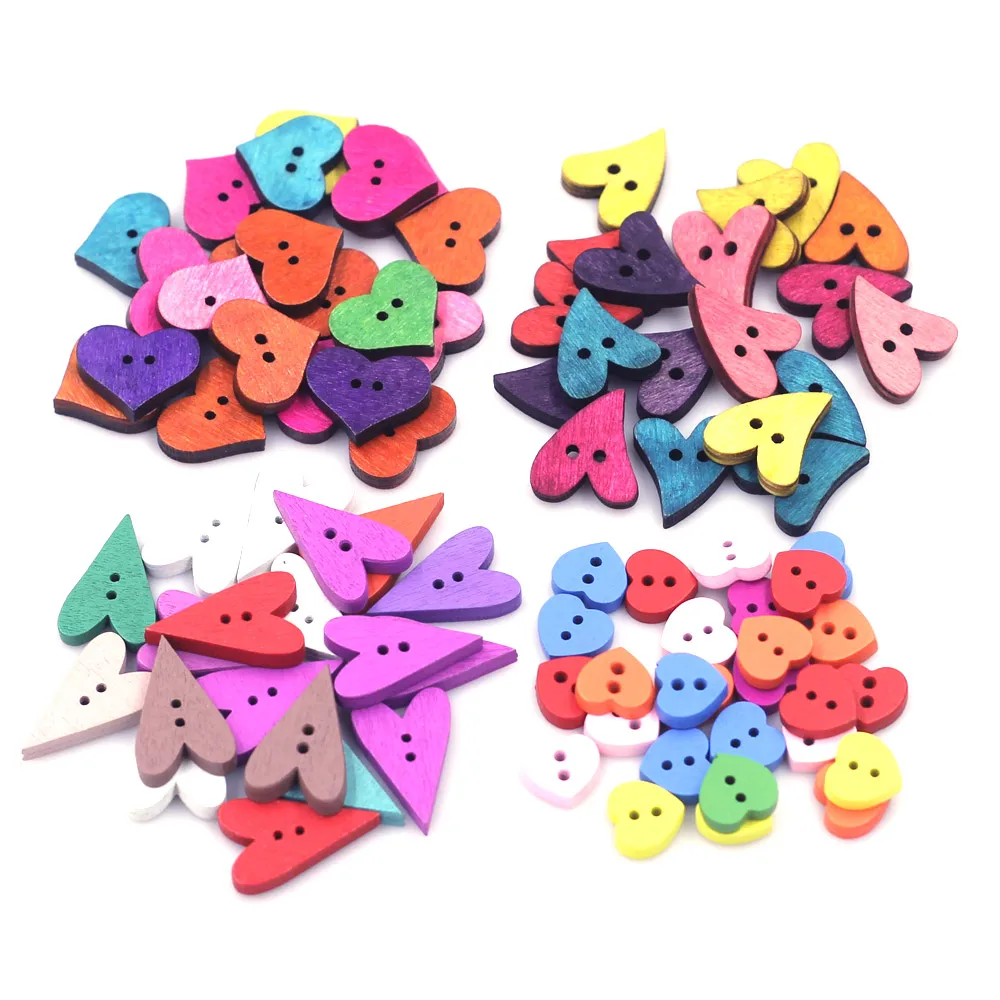 100PCS Mixed Heart Wood Sewing Buttons 2 Holes Knitting Scrapbook Apparel Accessories Replacement Kids' DIY Crafts Gift Material
100PCS Mixed Heart Wood Sewing Buttons 2 Holes Knitting Scrapbook Apparel Accessories Replacement Kids' DIY Crafts Gift Material