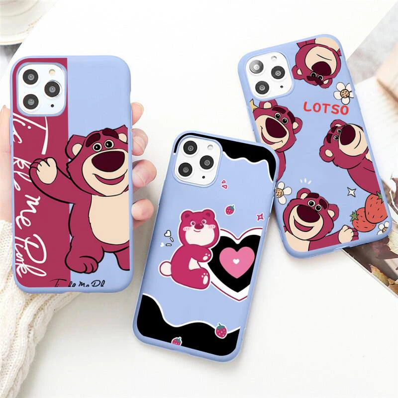 TOY Story Strawberry Bear lotso Phone Case for iPhone 13 12 mini 11 Pro Max X XR XS 8 7 6s Plus Candy purple Silicone cover
TOY Story Strawberry Bear lotso Phone Case for iPhone 13 12 mini 11 Pro Max X XR XS 8 7 6s Plus Candy purple Silicone cover