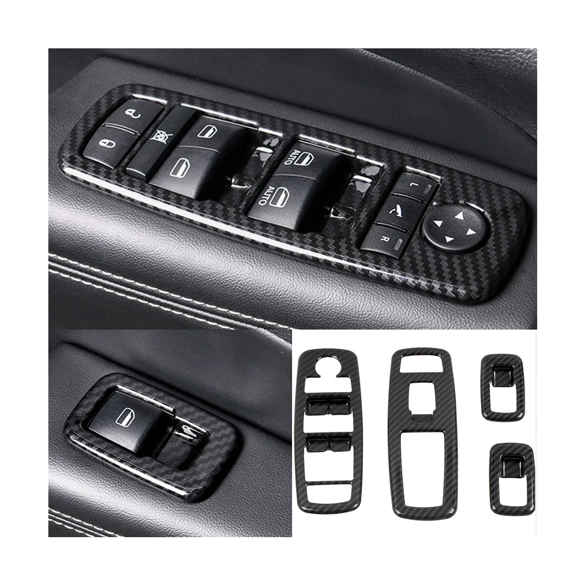 Car Carbon Fiber Window Glass Lift Button Trim Switch Cover Door Armrest Panel for Dodge Durango 2011-2022 LHD 
Car Carbon Fiber Window Glass Lift Button Trim Switch Cover Door Armrest Panel for Dodge Durango 2011-2022 LHD