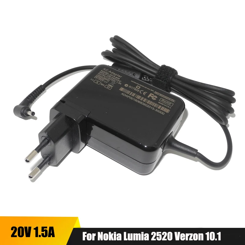 

30W 20V 1.5A Ac Adapter for Nokia Lumia 2520 Verzon 10.1 Travel Tablet Laptop Charger Power Supply
