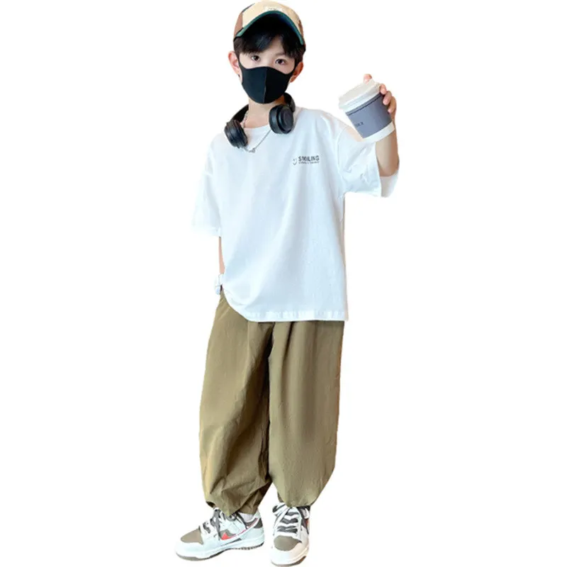 Boys Clothes Sets Summer Kids Sport Short Sleeve T-shirt + Harem Pants 2 Pieces Suit Teenage Boy Outfits For 5 6 8 10 12 14Years
Boys Clothes Sets Summer Kids Sport Short Sleeve T-shirt + Harem Pants 2 Pieces Suit Teenage Boy Outfits For 5 6 8 10 12 14Years