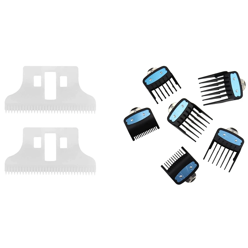 6PCS Limit Comb Guide Cutting Guard Attachment Kit With 2Pcs Ceramic Cutter Blade Replacement For WAHL Hair Clipper
6PCS Limit Comb Guide Cutting Guard Attachment Kit With 2Pcs Ceramic Cutter Blade Replacement For WAHL Hair Clipper